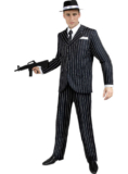 1920s Gangster Fancy Dress Costume in Black for Men Funidelia