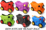 Kids  Ride On Suitcase Trolly Luggange Bags with Wheels Available in Many Colors