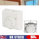 2 Wire Home White Central Heating Room Temp Replace Thermostat Mechanical Stat