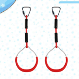 2 Pcs Kids Outdoor Play Equipment Jungle Gym Gymnastic Rings for Backyard Sets