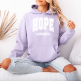 Hope Psalm 130:5 Christian Faith Womens Hoodie Pullover Ladies Sweatshirt