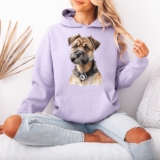 Border Terrier Dog Watercolor Womens Hoodie Ladies Sweatshirt Graphic Hoodies