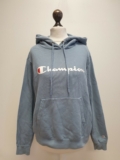 X820 WOMENS CHAMPION DUCK EGG BLUE DRAWSTRING SWEATSHIRT HOODIE UK 6 XS EU 34
