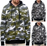 Mens Camouflage Jungle Hoodies ZIP UP Jackets Hooded Jumper Sweatshirt Hoody