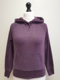 Y232 WOMENS GAP PURPLE DRAWSTRING L/SLEEVE SWEATSHIRT HOODIE UK 8 S EU 36