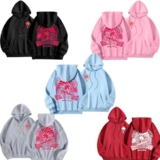 2025 Palm Puff Hoodies For Girls Butterfly Print Oversized Pullover Sweatshirt