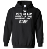 If My Rottweiler Doesn’t Like You I Probably Won’t Either Mens Womens Hoodie