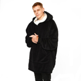 Fluffy Hoodie Blanket Oversized Comfy Hooded Sherpa Sweatshirt for Womens Mens