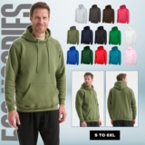 Unisex Classic Hoodies 300 GSM Double Fabric Hooded Sweatshirts Uneek UC502
