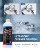 CREWORKS 500 mL Ultrasonic Jewelry Cleaner Solution for Gold Gems Diamond More