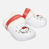 Girls Size 12 UK Hello Kitty Clogs Fleece Fur Lined Charms Slippers House Shoes