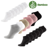 Women Men Bamboo Ankle Socks, Trainer Socks Soft 6 pairs ladies socks pink black
