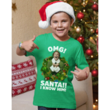 Santa I Know Him Funny Xmas Gift Ideas Family Matching Christmas T Shirt