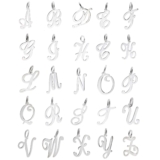 925 Sterling Silver Pendant Alphabet Initial Charm Large Script Letter A-Z Gift