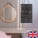 UK Felt Hanging Jewelry Organizer Necklace Holder Storage Display Hanger BLACK
