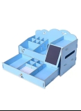 DIY Jewellery and Cosmetic Organiser with Mirror in Light Blue