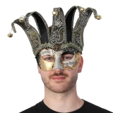 Jester Venetian Mask  Masquerade Eye Mask Mens Fancy Dress Cosplay Halloween