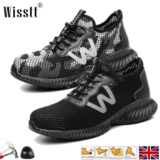 Men’s Mesh Safety Trainers Work Shoes Plastic Toe Composite Hiking Walk Boots